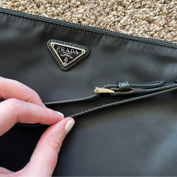 Authentic Prada Black Nylon Wristlet - Picture 5 of 12